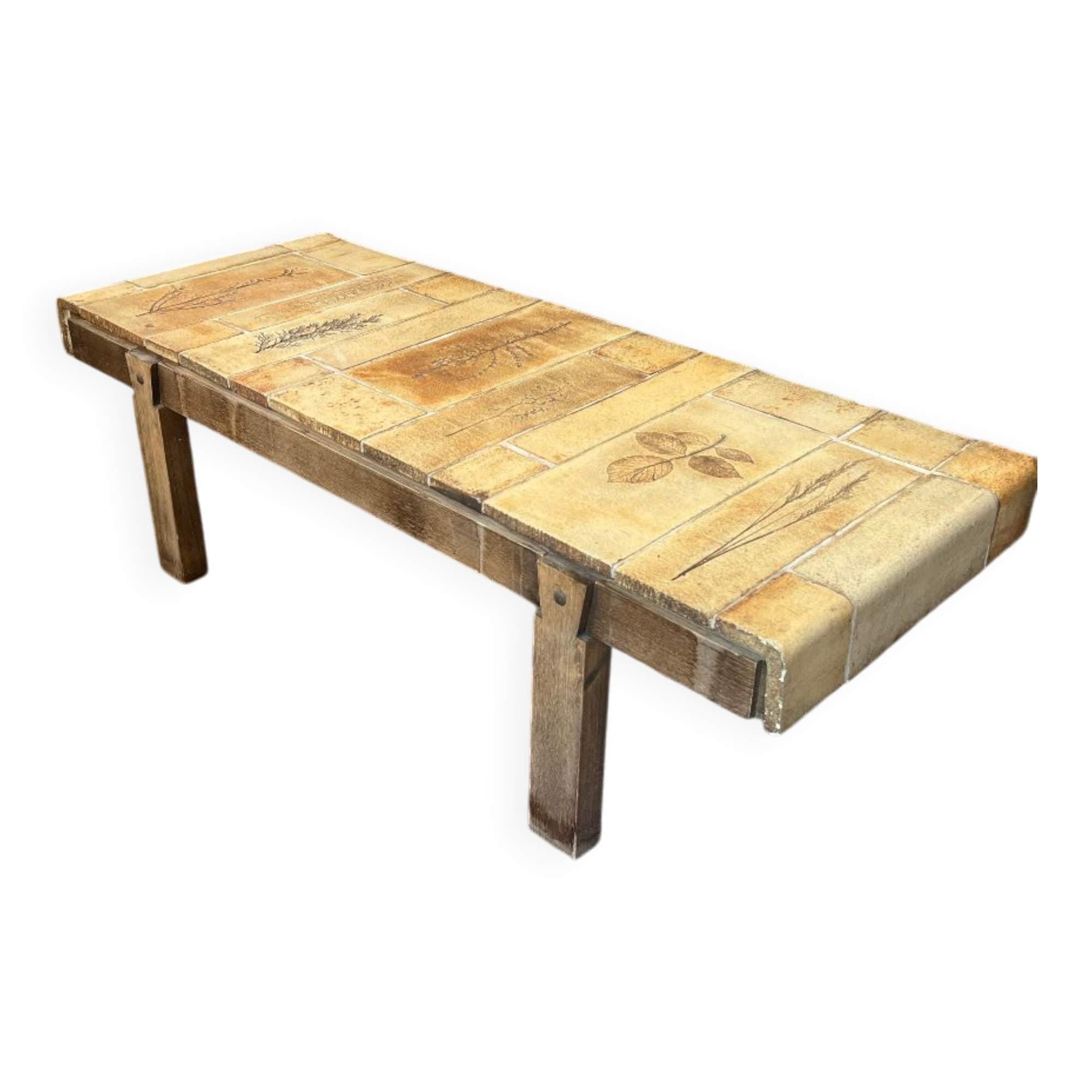 Iconic coffee table signed by Roger Capron, made in the 1950s.