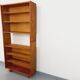Large vintage oak wood bookcase shelf from the 50s 60s