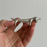 6 metal dachshund knife holders