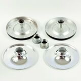 Paire de grands plafonniers « Wave » par Koch & Lowy pour Peill & Putzler, années 1970