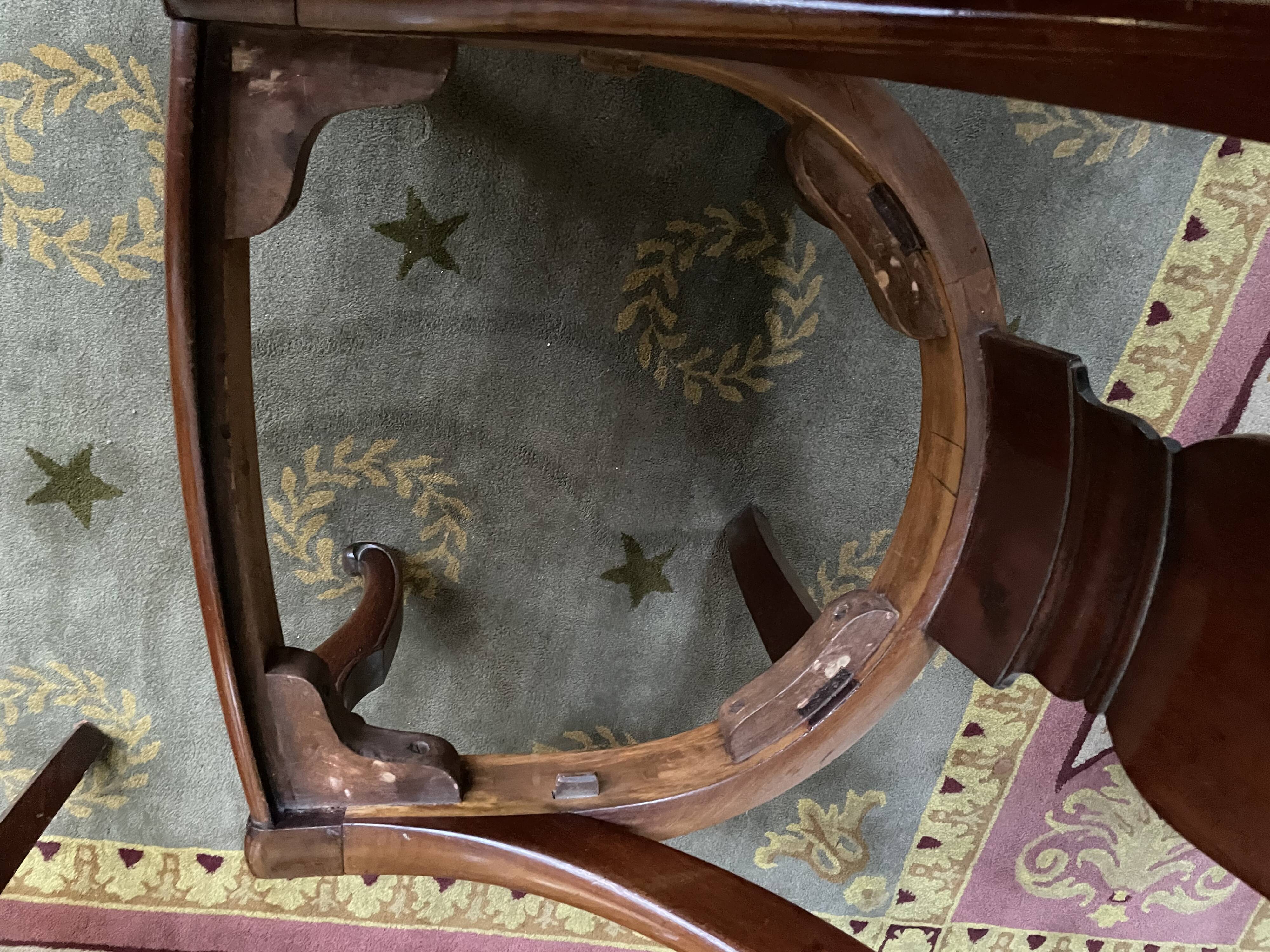 Suite of 4 Gondola Chairs in Mahogany Empire