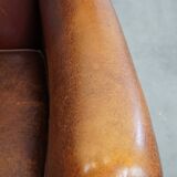 Sheepskin Leather Wingback Chair