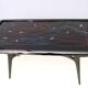 1950s Style Dining Table with Glass Top Lacquered by Enzio Wenk, Italy, 2019