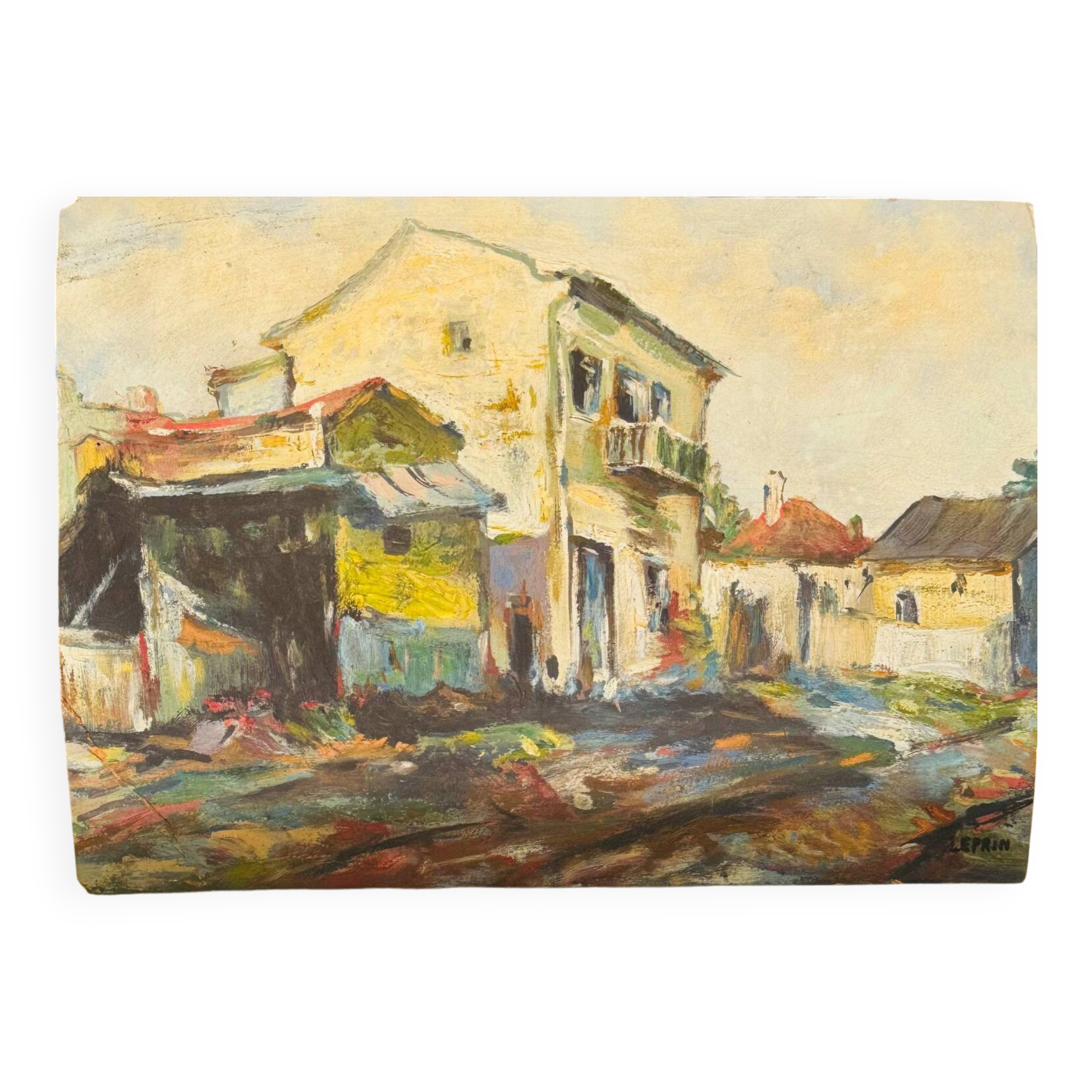 Oil on Panel Painting by Marcel Leprin