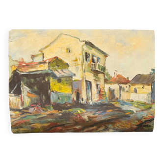 Oil on Panel Painting by Marcel Leprin