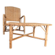 Rattan armchair and coffee table