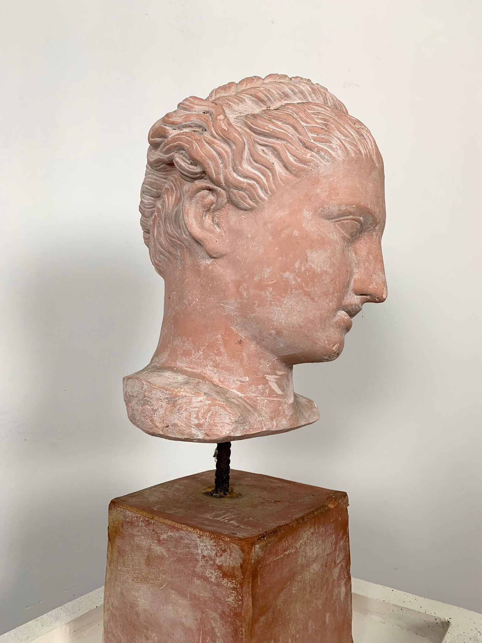 Buste statue rose style grec
