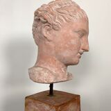 Buste statue rose style grec