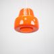 Vintage orange glass pendant lamp, Czechoslovakia, circa 1970.