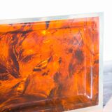Mid-Century Christian Dior Lucite and Metal Tray - 1970s Designer Piece, France