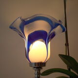 Lampe vintage verre bleue Mazzega