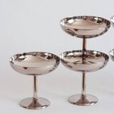 Set of six minimalist ice cream cups, Italy, 1970s