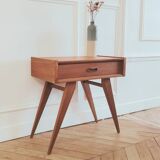 Renovated vintage Scandinavian style bedside table