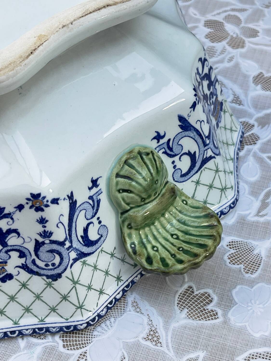 Gien France Soup Tureen with Frame 1960s