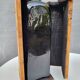 Wabi-Sabi glass vase with burnt wood mold