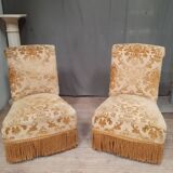 Paire de chaise "crapaud"
