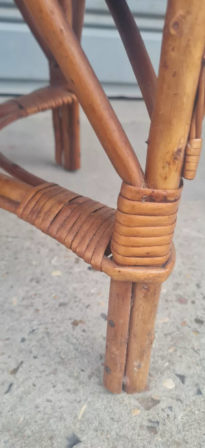 Children's chair in rattan and wicker