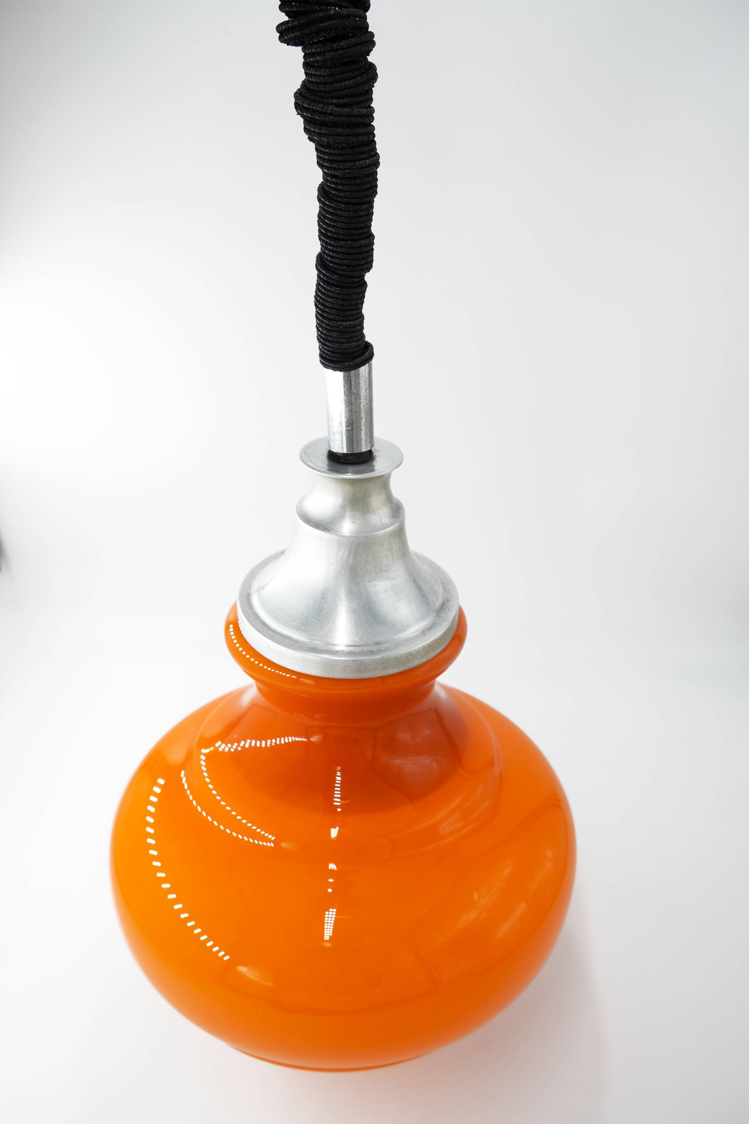 Space Age Opaline Glass Pendant Light