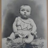 Old photo of a child baby