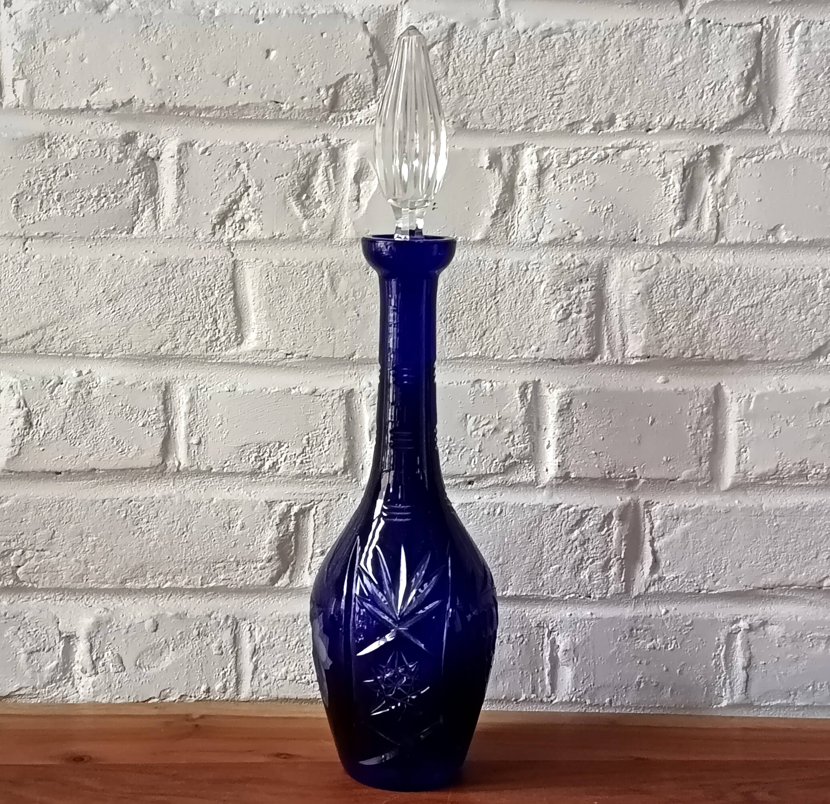 Vintage carafe, clear crystal 24% lead anna hütte germany