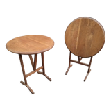 Pair of antique wooden bedside tables side table