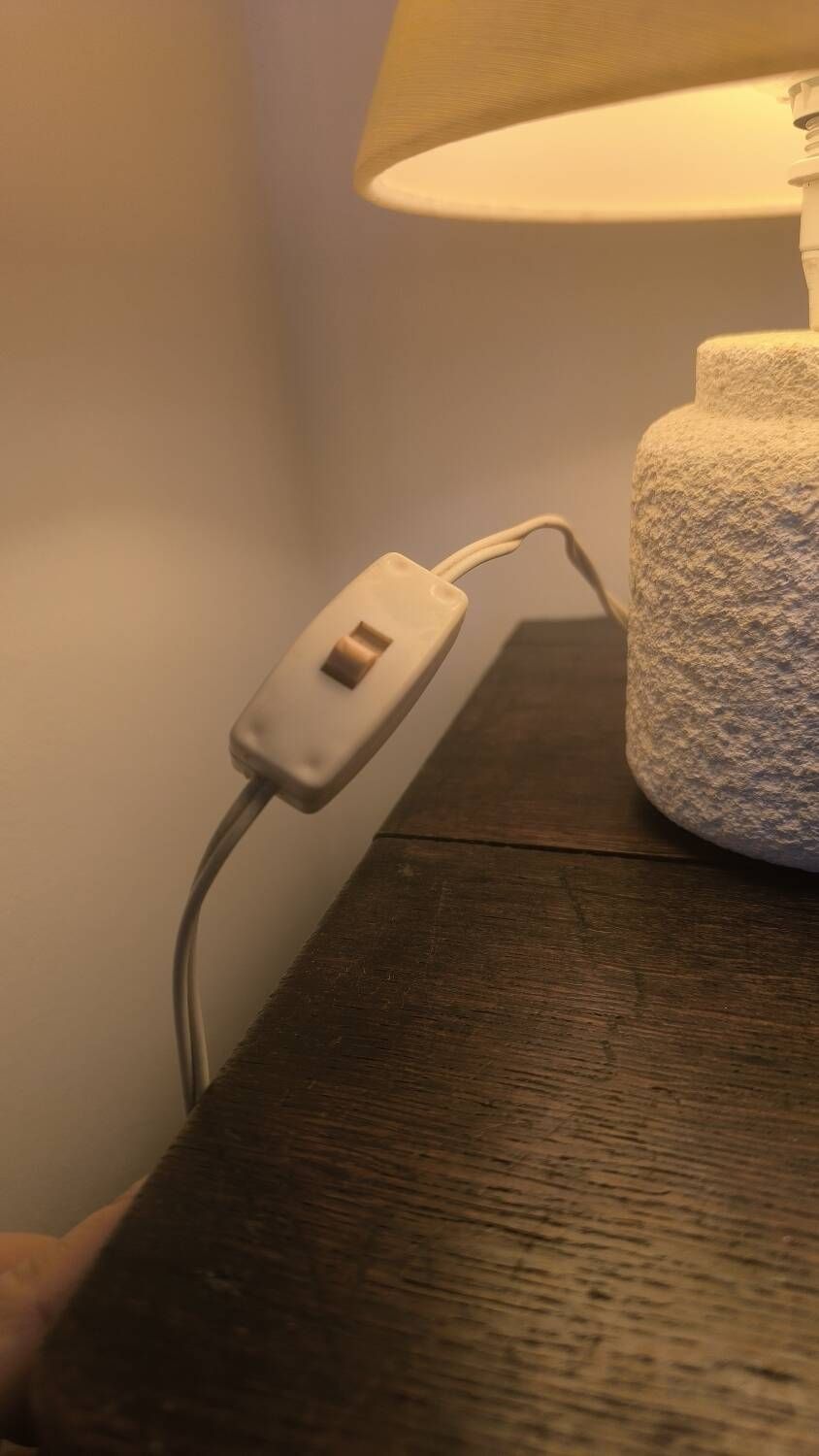 Small French lamp from the 1960s carved in stone