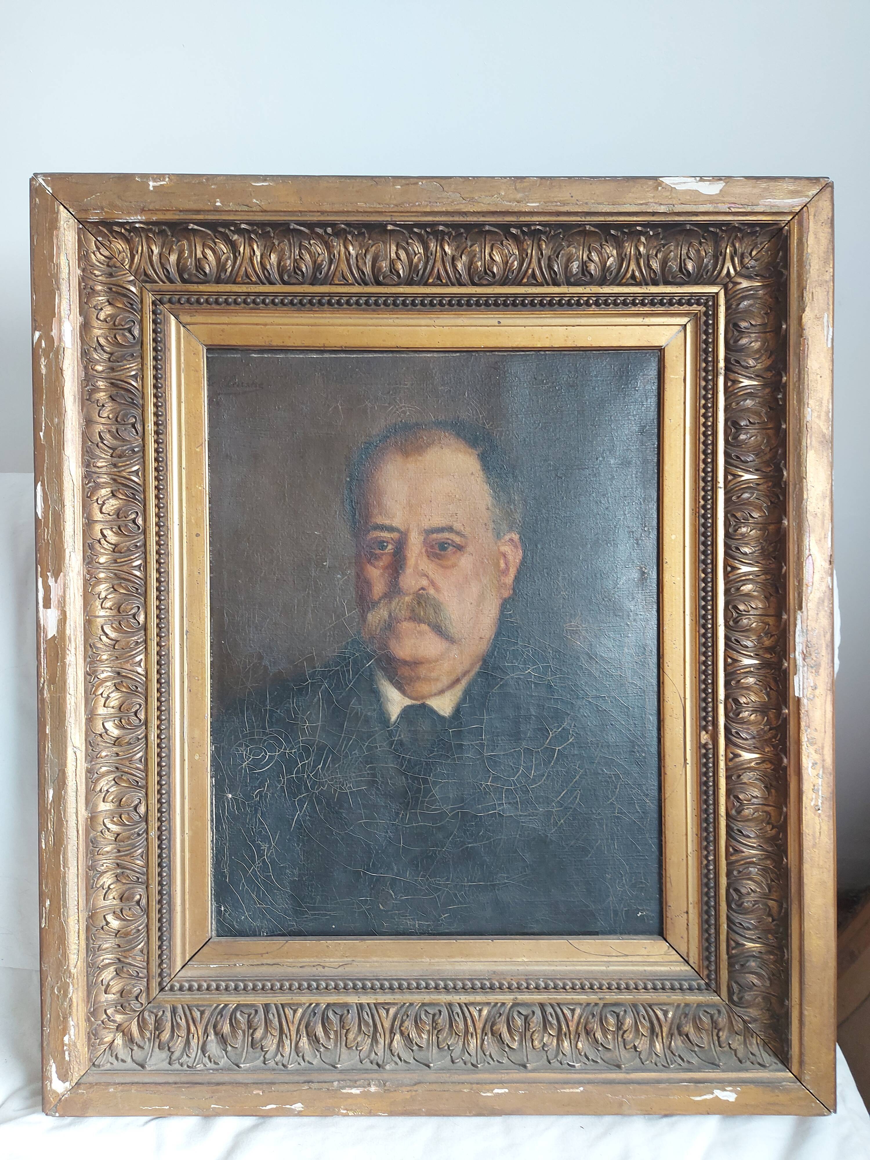 Portrait of a man with a moustache
