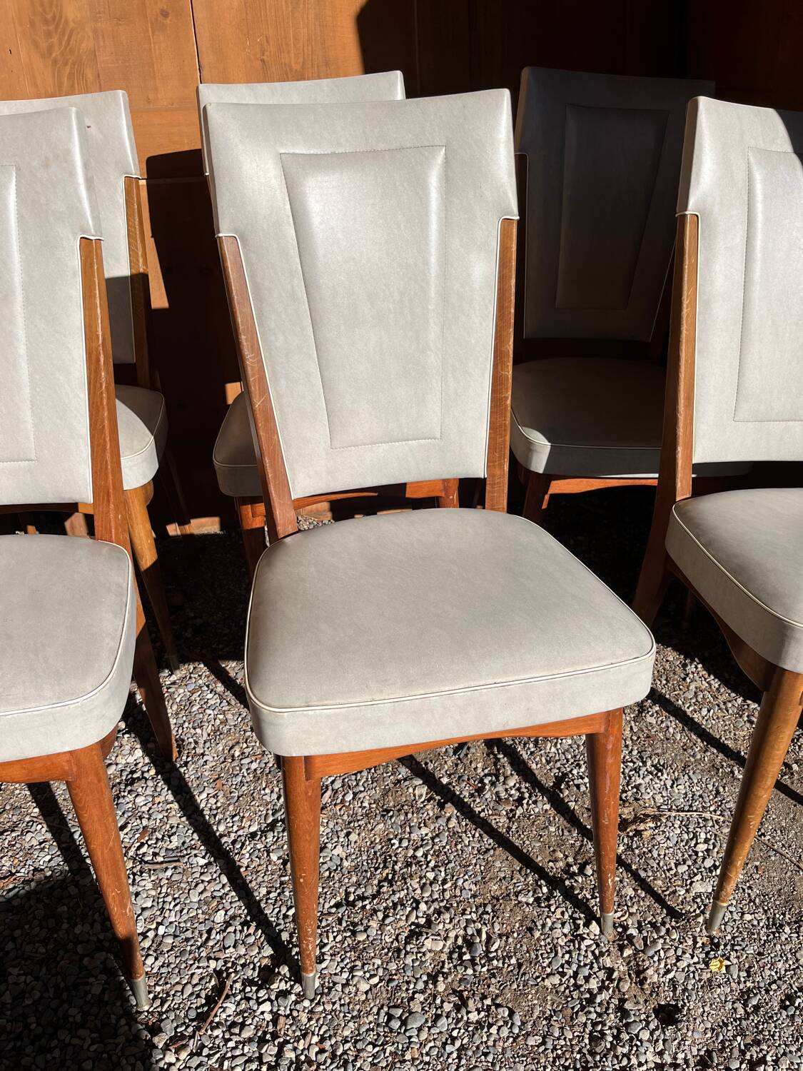 Lot de 6 chaises vintage 1950/60