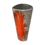 Flamed German ceramic vase