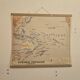 Old geography map school map Oceania political and physical co