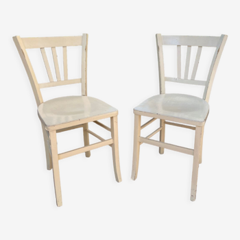 Set of 2 painted wooden chairs