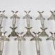 Christofle – Set of 10 Art Nouveau knife rests with chrysanthemum decoration