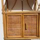 Vintage wall shelf in rattan and caning — 70s bohemian spirit