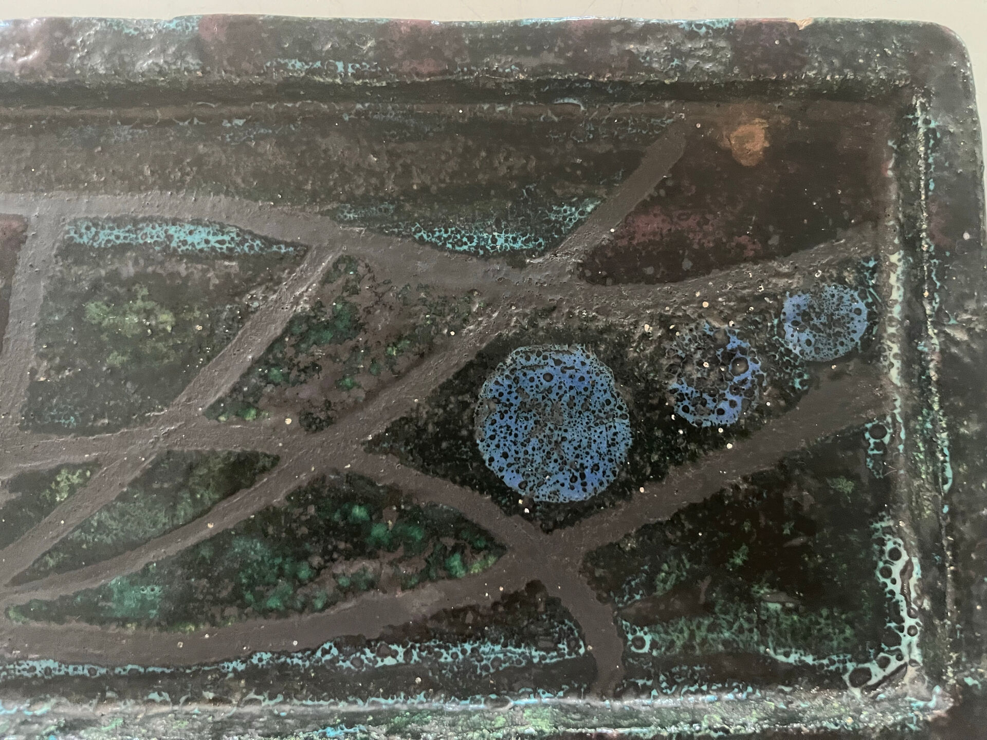 Vintage ceramic plate signed L. Y Bonnet Hyères