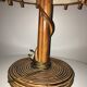 Lampe à poser vintage  rotin et tissu
