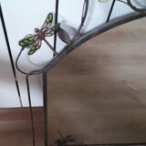 Mirror of shape with flower and dragonfly patterns