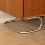 Purist wardrobe from the 1960s, teak veneer, Bauhaus design