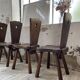 Chaises chêne massif chapo savoyarde art populaire