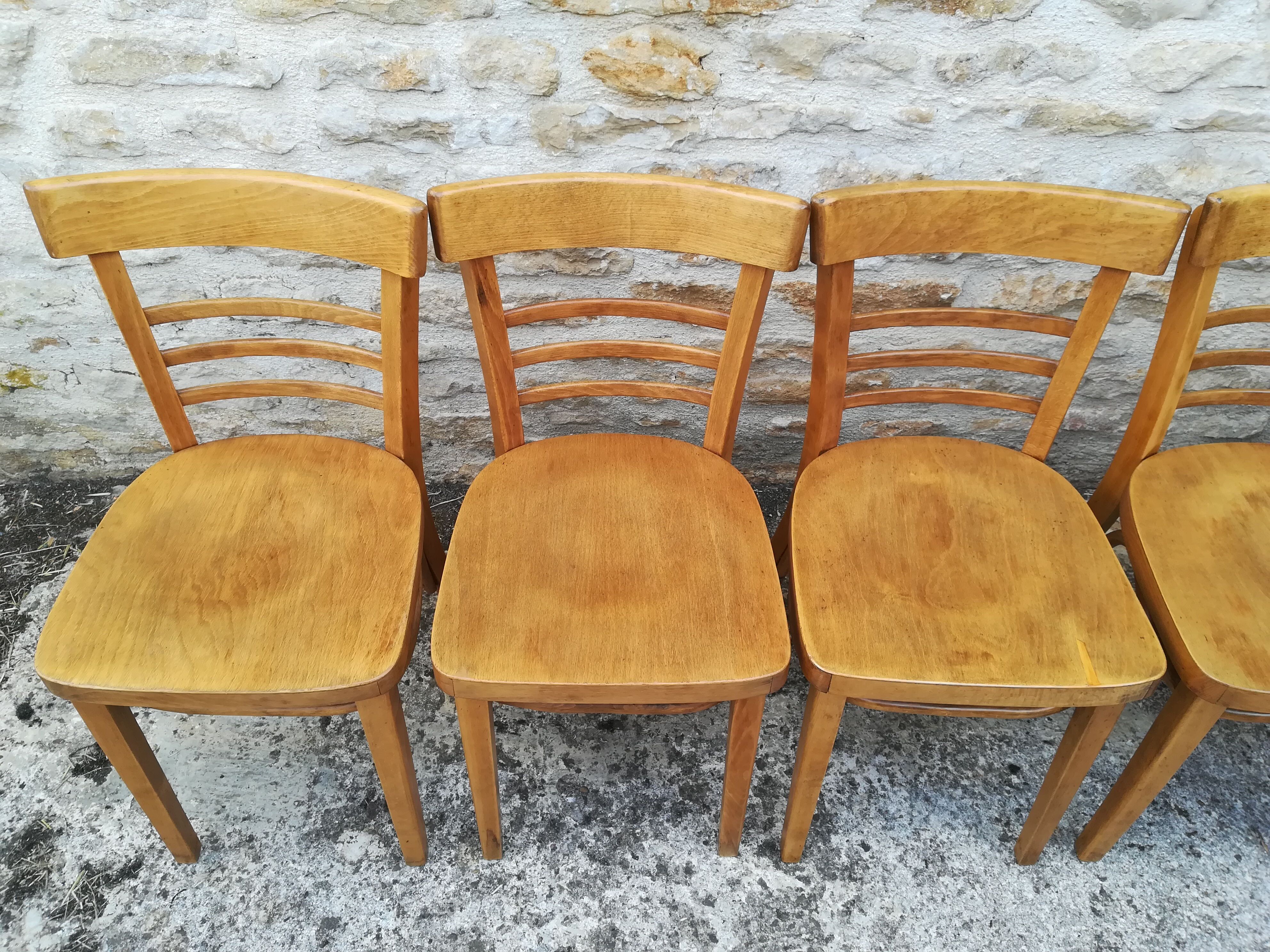 12 refinished bistro chairs
