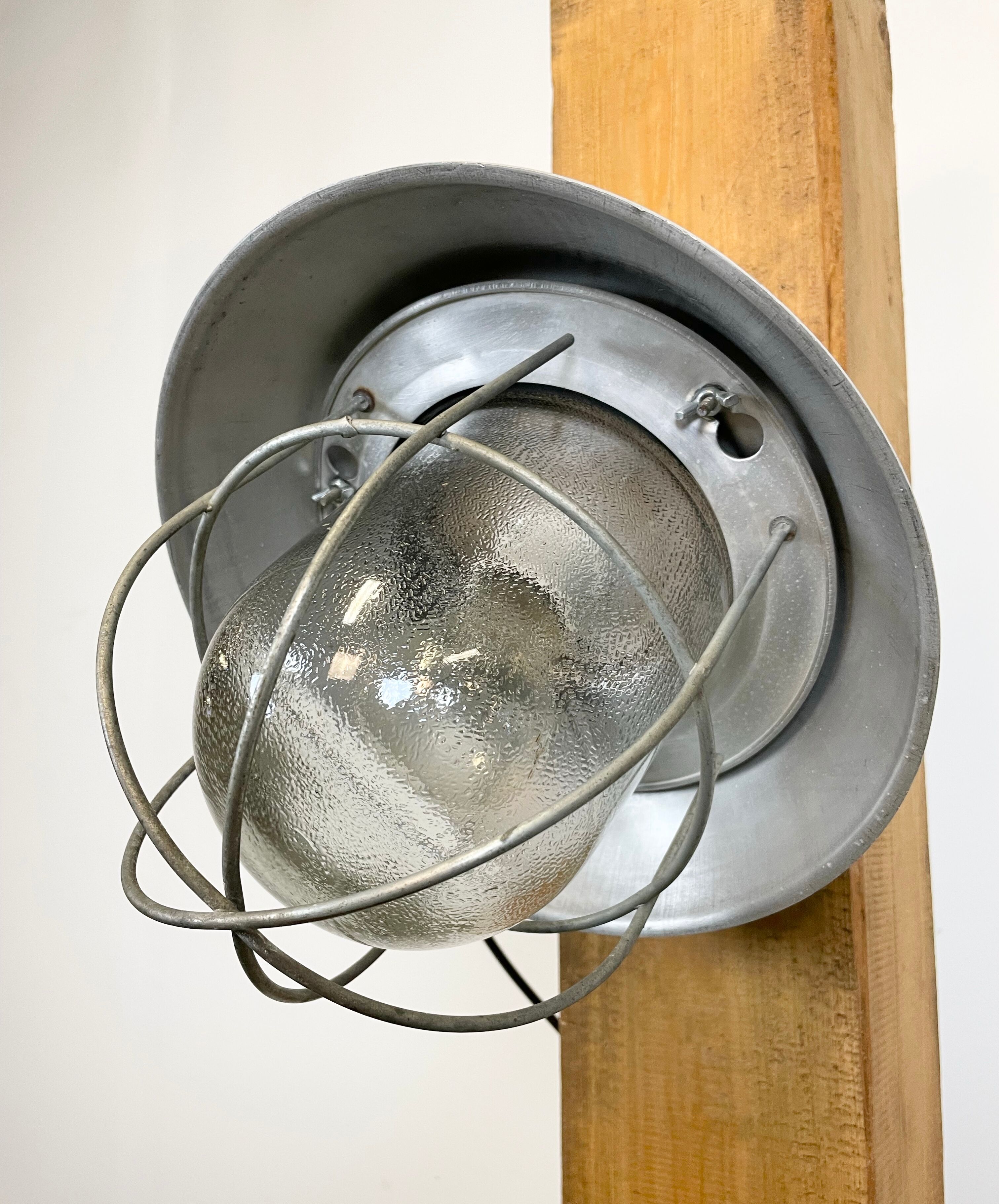 Industrial aluminum wall lamp, 1960s