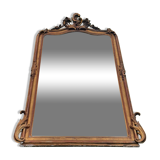 Gilded mirror of louis XV style fireplace 1900 79x145cm