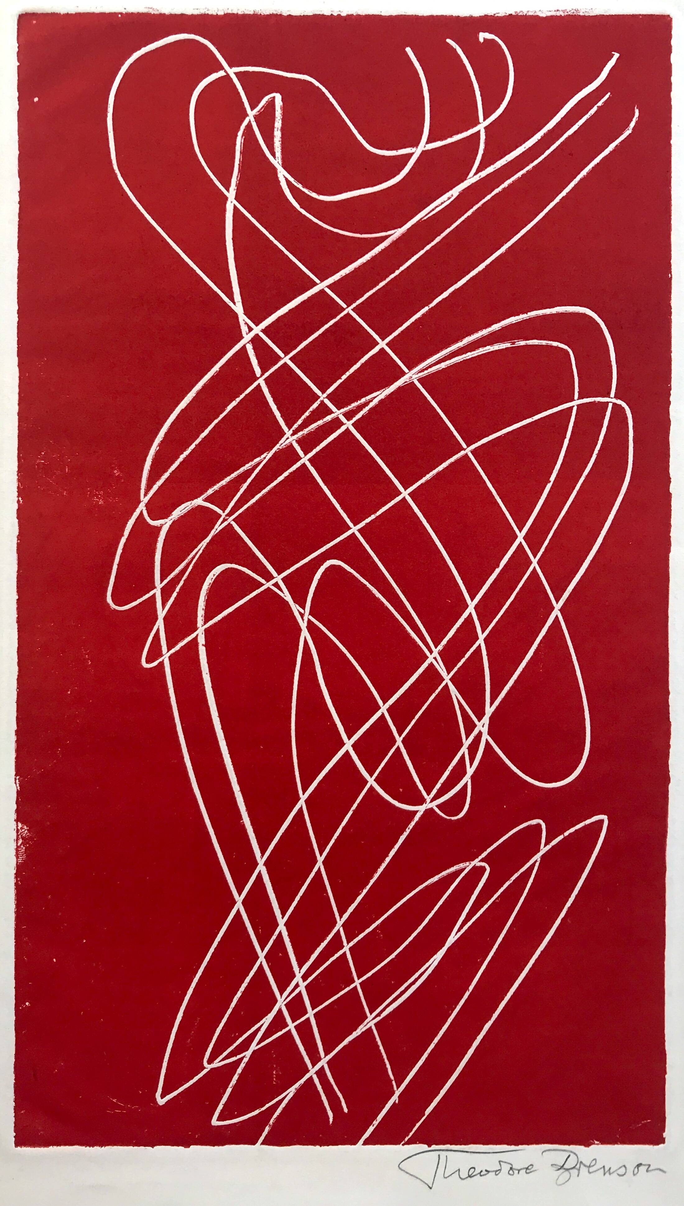 Theodore brenson, untitled, c. 1950. original engraving signed in pencil.