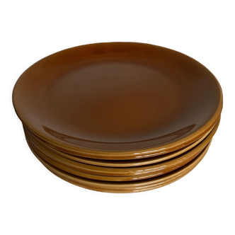 Set of 9 plates 1960 earthenware of Niederviller