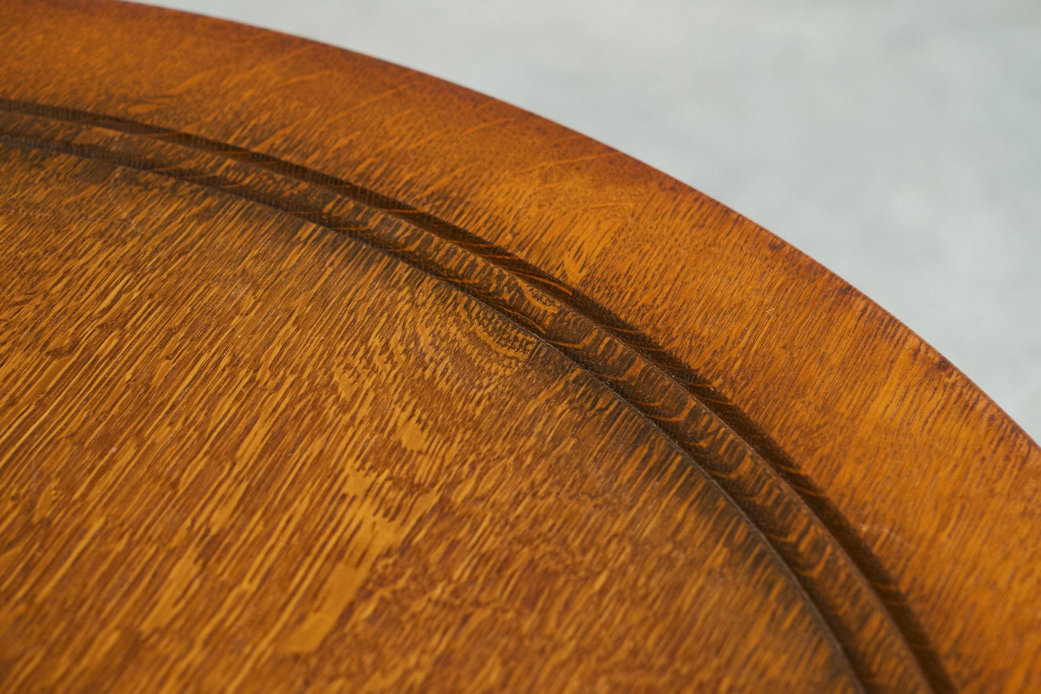 H. Pander & Sons Round Table in Solid Oak with Baluster Legs, 1920s