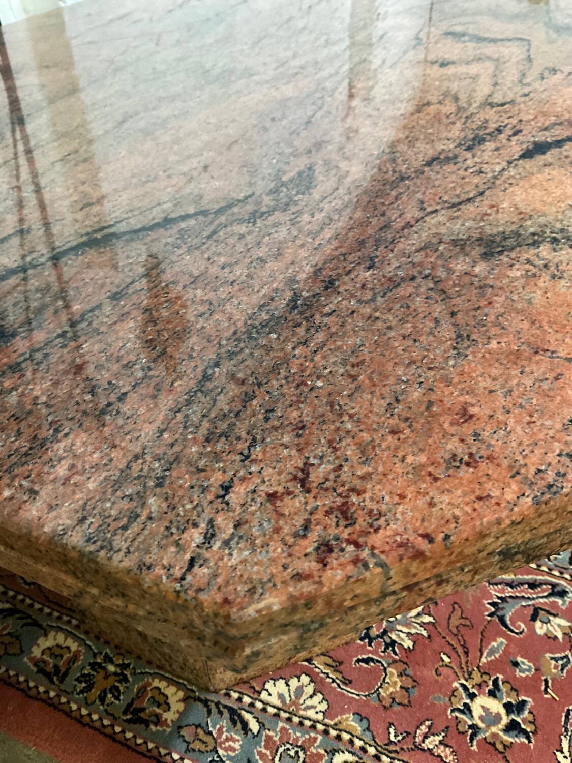 Vintage granite coffee table from the 80s