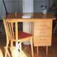 Bureau en bois pieds compas
