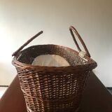 Large woven wicker bassinet