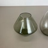 Set of Three Turmalin Vases Wilhelm Wagenfeld Wmf Attributed, Germany 1960s