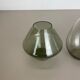 Set of Three Turmalin Vases Wilhelm Wagenfeld Wmf Attributed, Germany 1960s