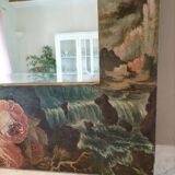 Wood paint on beveled mirror